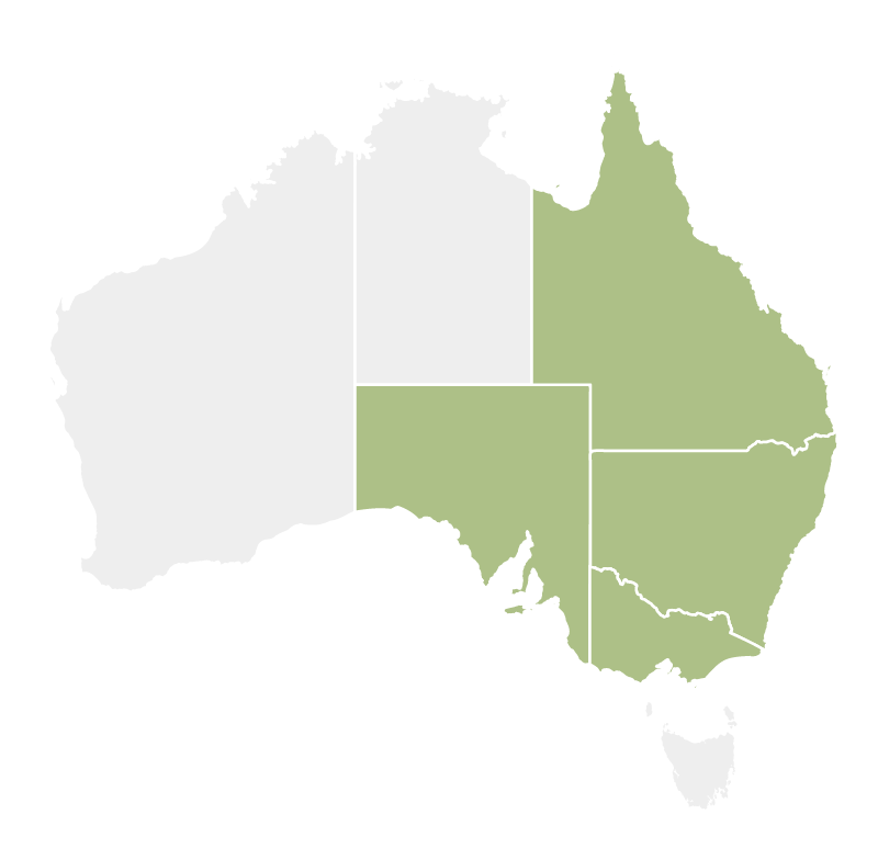 Australia shipping map